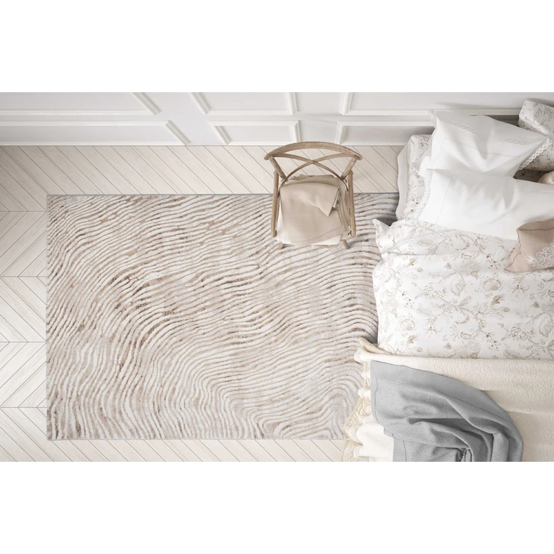 Abstraktný béžovo-zlatý koberec STUDIO 120x170 cm