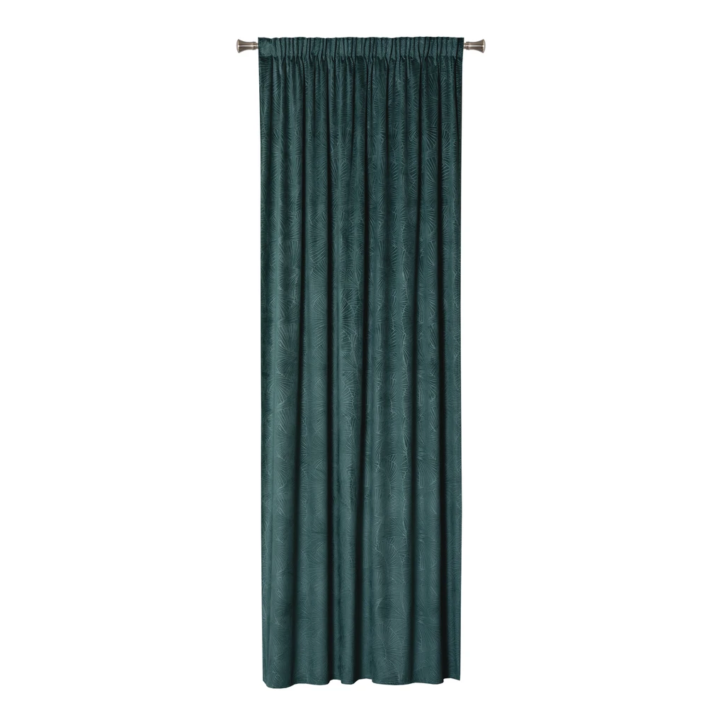 Záves na páske zelený BILO 140 x 260 cm
