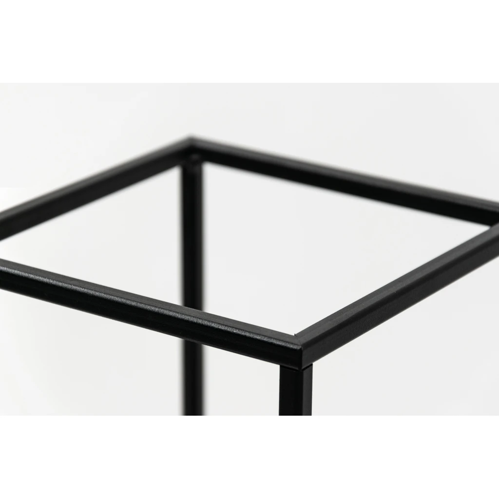 Stojan na kvetináč loft čierny LILLIE 47 cm