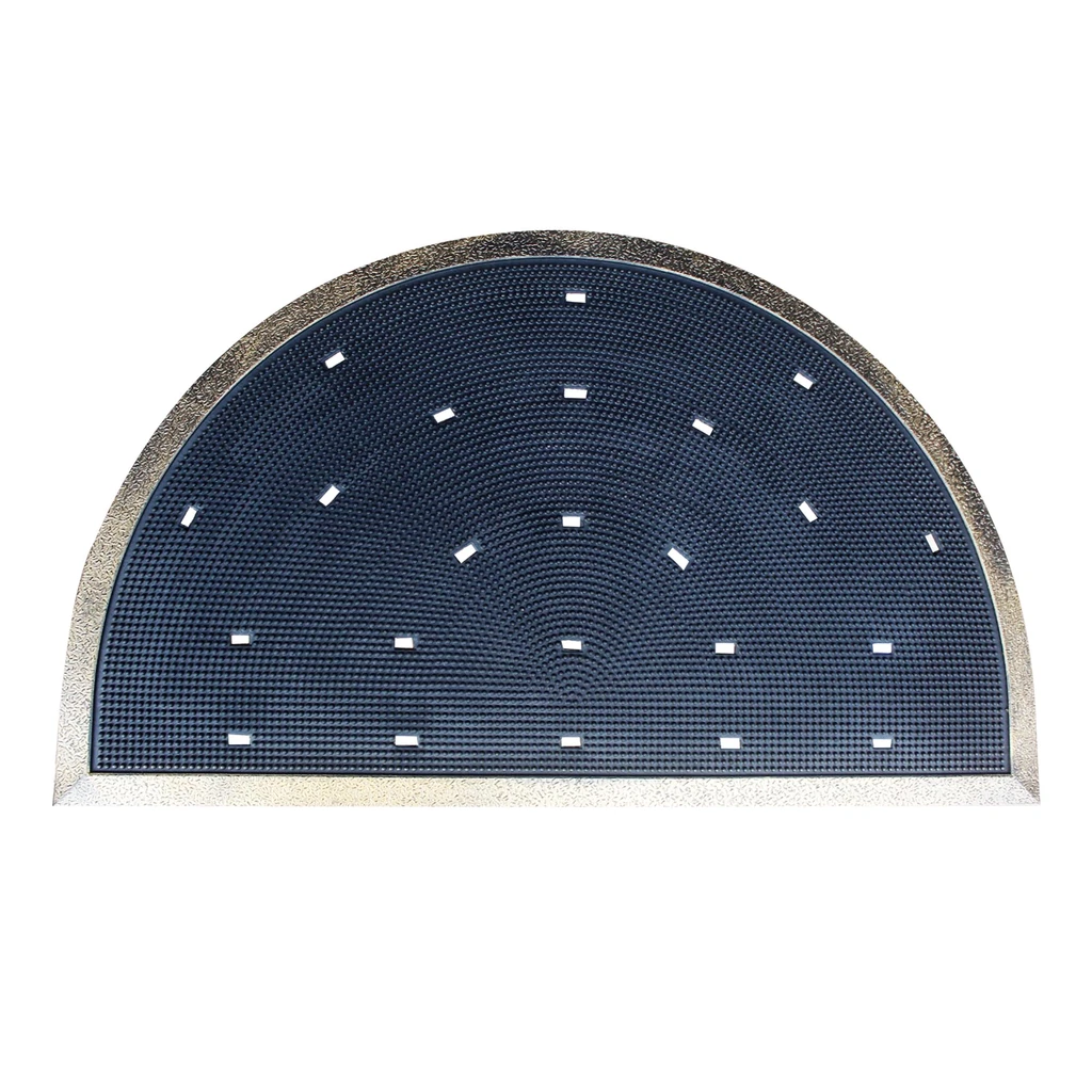 Polkruhová gumená rohožka 45 x 75 cm