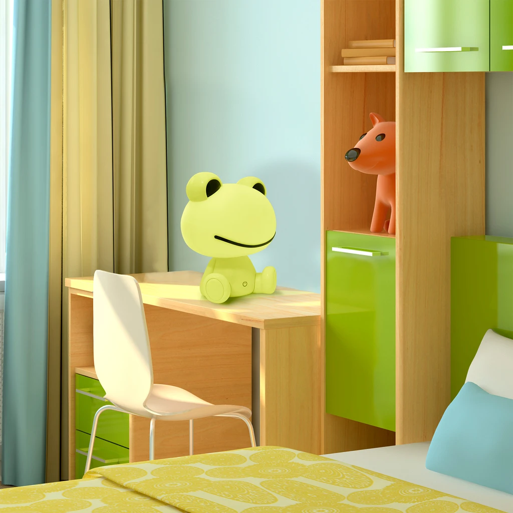 Nočná lampa zelená LED ŽABKA