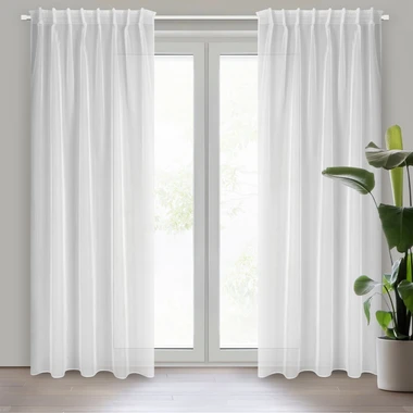 Záclona do obývačky biela SIMONE 140x300 cm