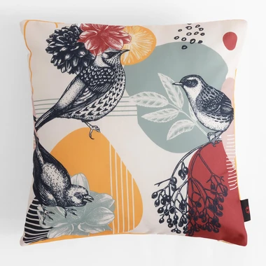 Dekoračná obliečka na vankúš v bielo-oranžovej farbe DALI 45x45 cm