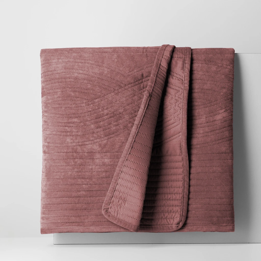 Prehoz na posteľ ružový SILKY 180x200 cm