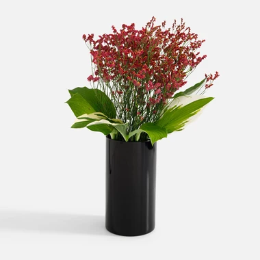 Sklenená váza čierna LUCA 29 cm