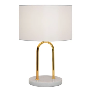 Okrúhla stolná lampa biela CARLOS