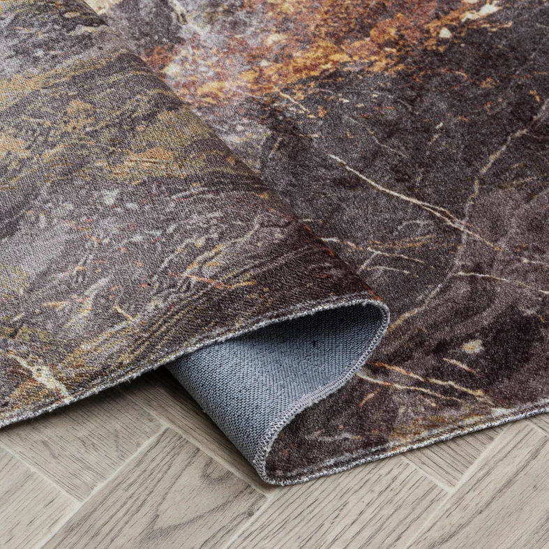 Lesklý koberec so strapcami zlatý COSMIC 60x100 cm