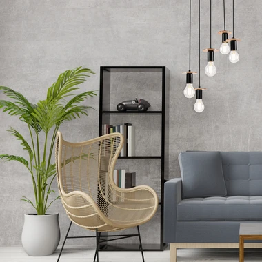 Loftové závesné svietidlo ANGELINA 5 čierne