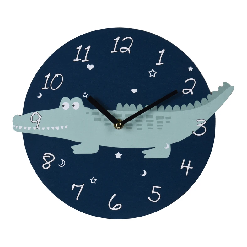 Detské nástenné hodiny KROKODÍL 26 cm