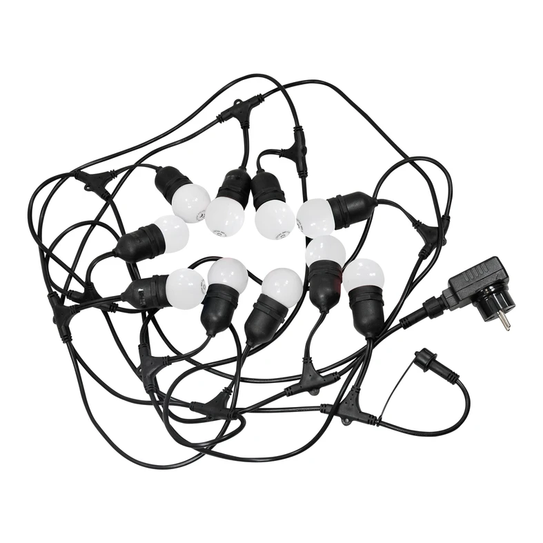 Vonkajšia svetelná reťaz PARTY iP44 5,6 m mliečna