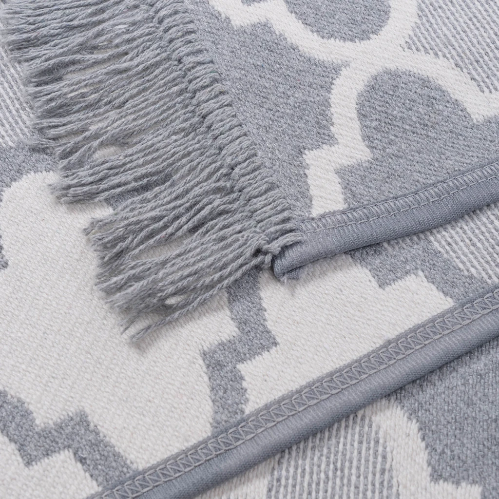 Sivý koberec v marockom vzore ALBORG 50x80 cm