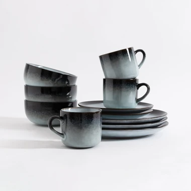 Dezertný tanier MALAM hnedo-sivý 19 cm