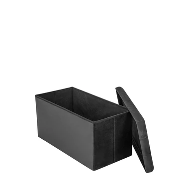 Skladacia taburetka s úložným priestorom čierna