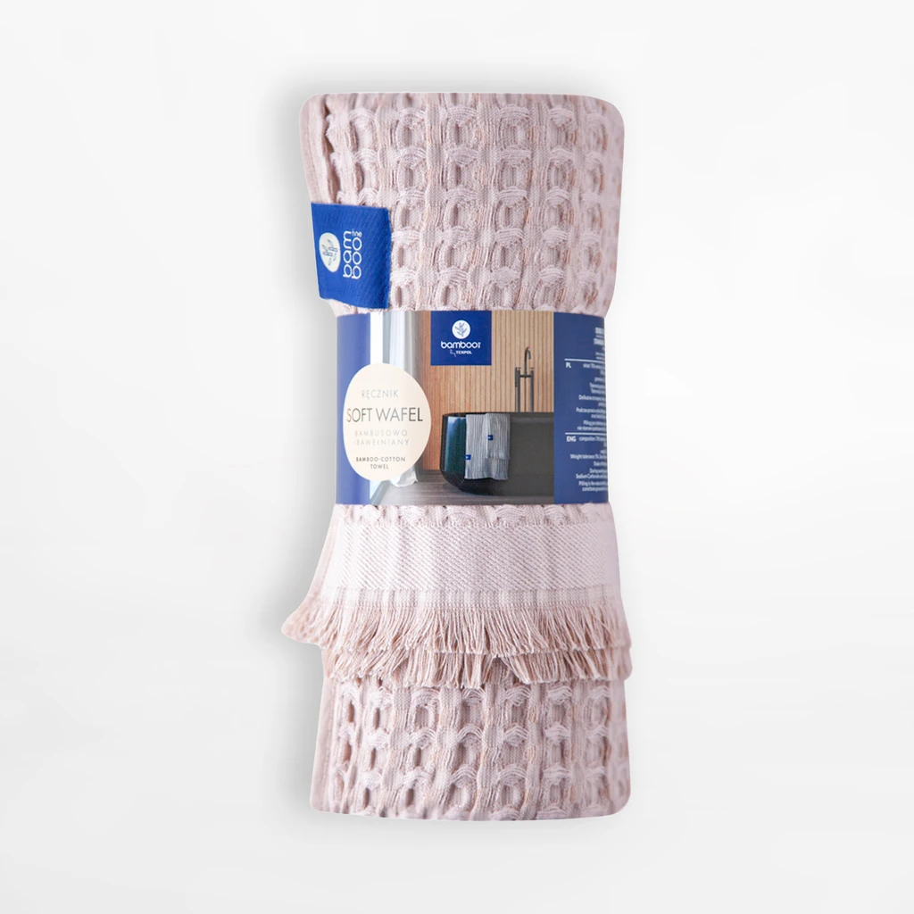 Ružový bambusový uterák SOFT WAFEL BAMBOO SPA 50x80 cm