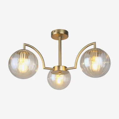 Stropné svietidlo 3 gule zlaté TORA