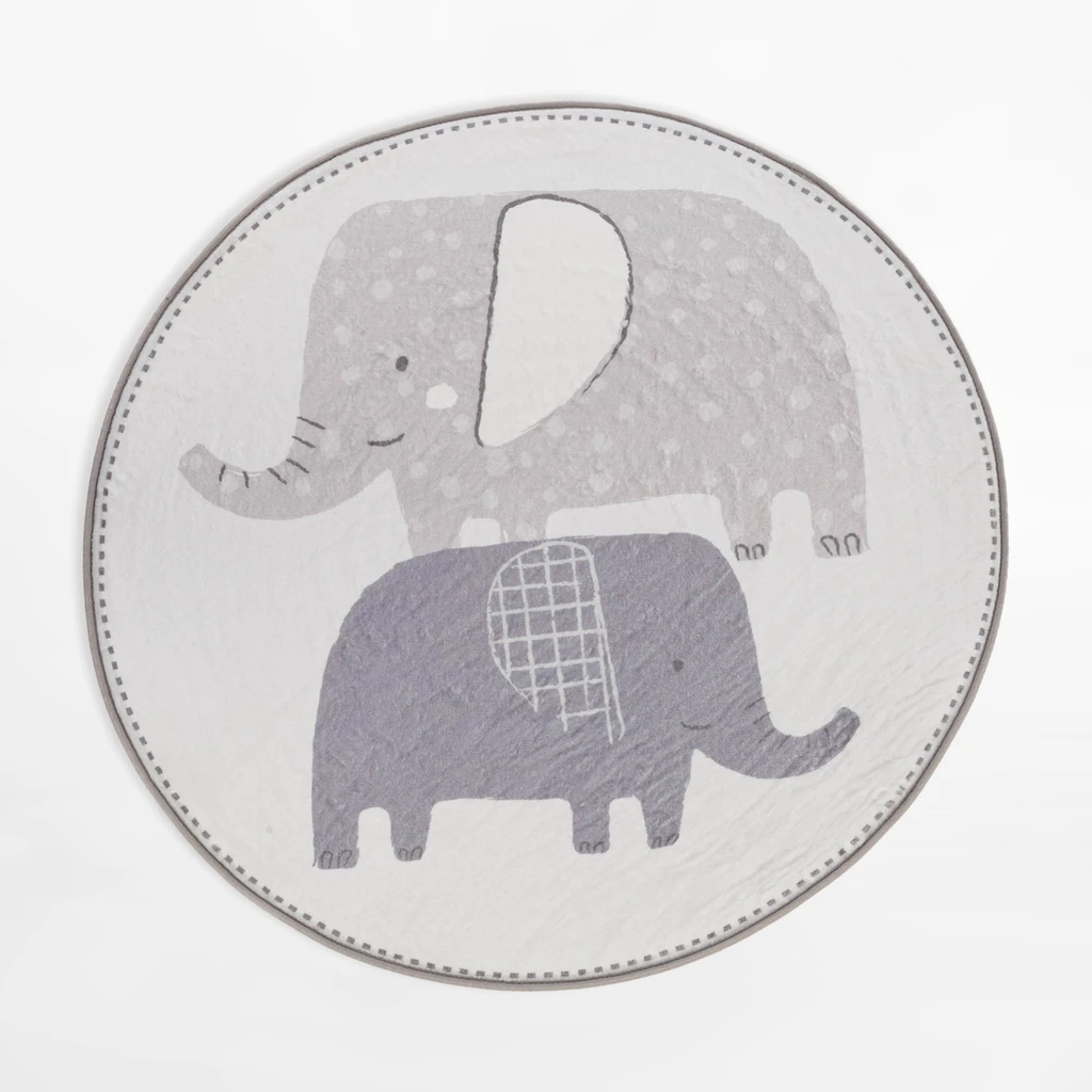 Dywan ze wzorem w słonie