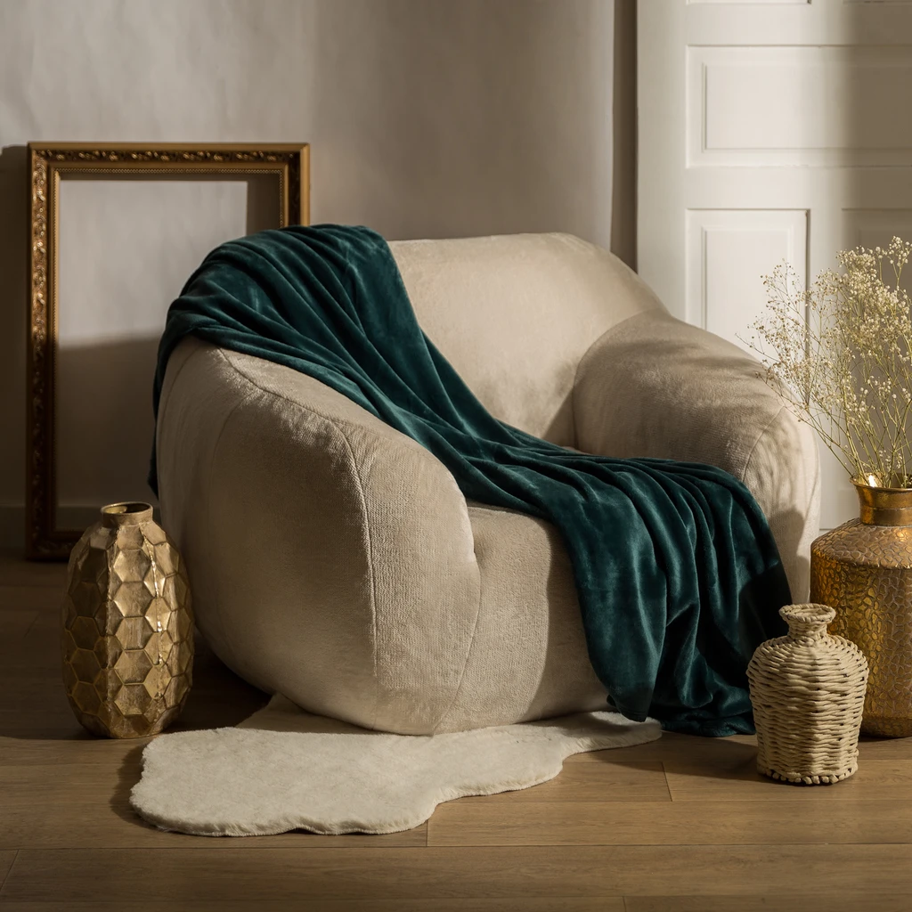 Tyrkysová deka VERIA 150x200 cm