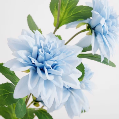 Umelý modrý kvet georgíny 70 cm
