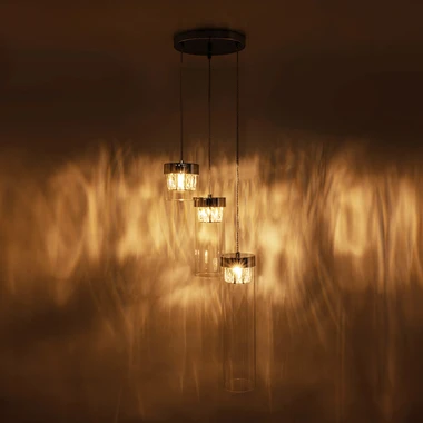 Závesné svietidlo strieborné GEM 3xG9