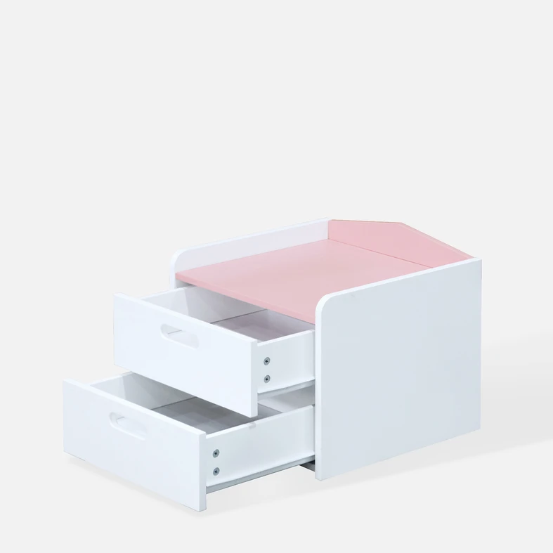 Nočný stolík so zásuvkami FALIANO ružový