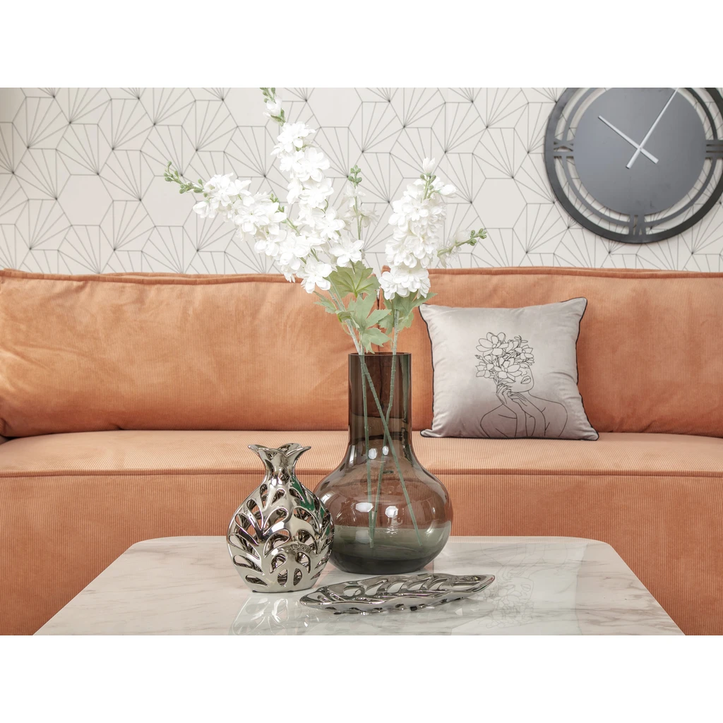 Ozdobný strieborný podnos s otvormi 35,5 cm