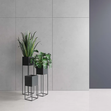 Kovový stojan na kvety LORIENTS, čierny 67 cm