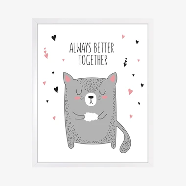 Obraz s motívom sivej mačky CAT 40x50 cm