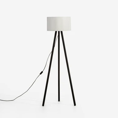 Stojacia lampa PIKO trojnožka, čierno-biela