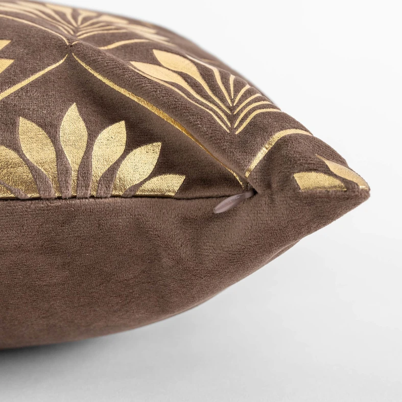 Brązowa dekoracyjna poszewka w stylu art deco