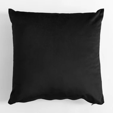 Čierny dekoračný velúrový vankúš VELVIO 45 x 45 cm