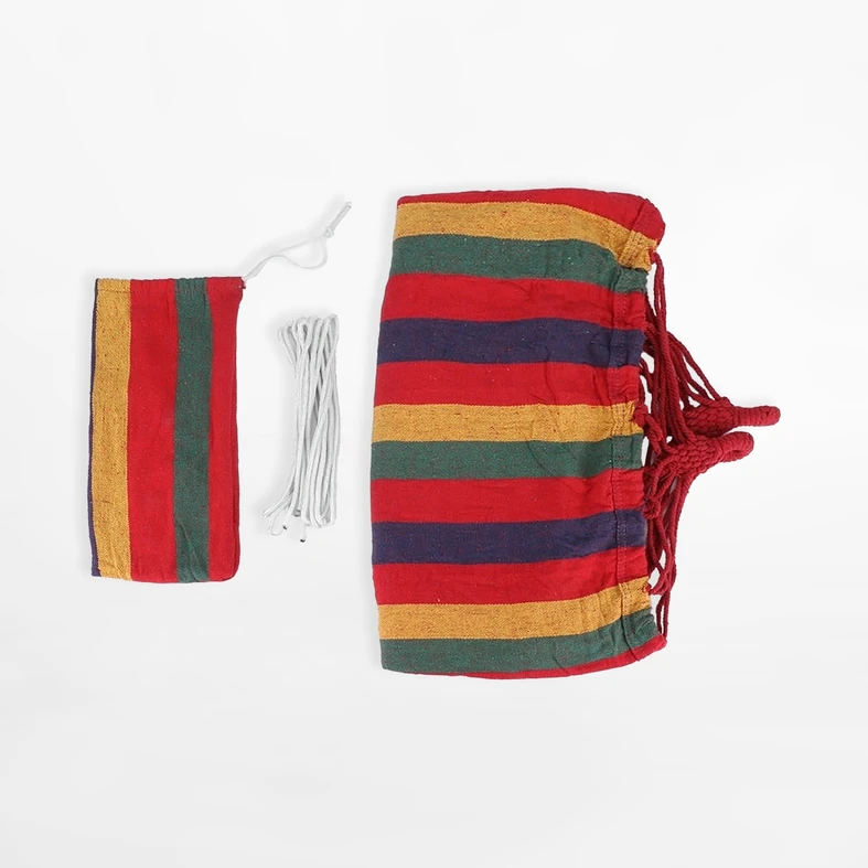 Hojdacia sieť vzor pruhy, s priečkou, 190x80 cm