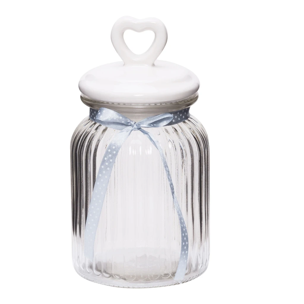 Sklenená nádoba s keramickým vekom 1 l