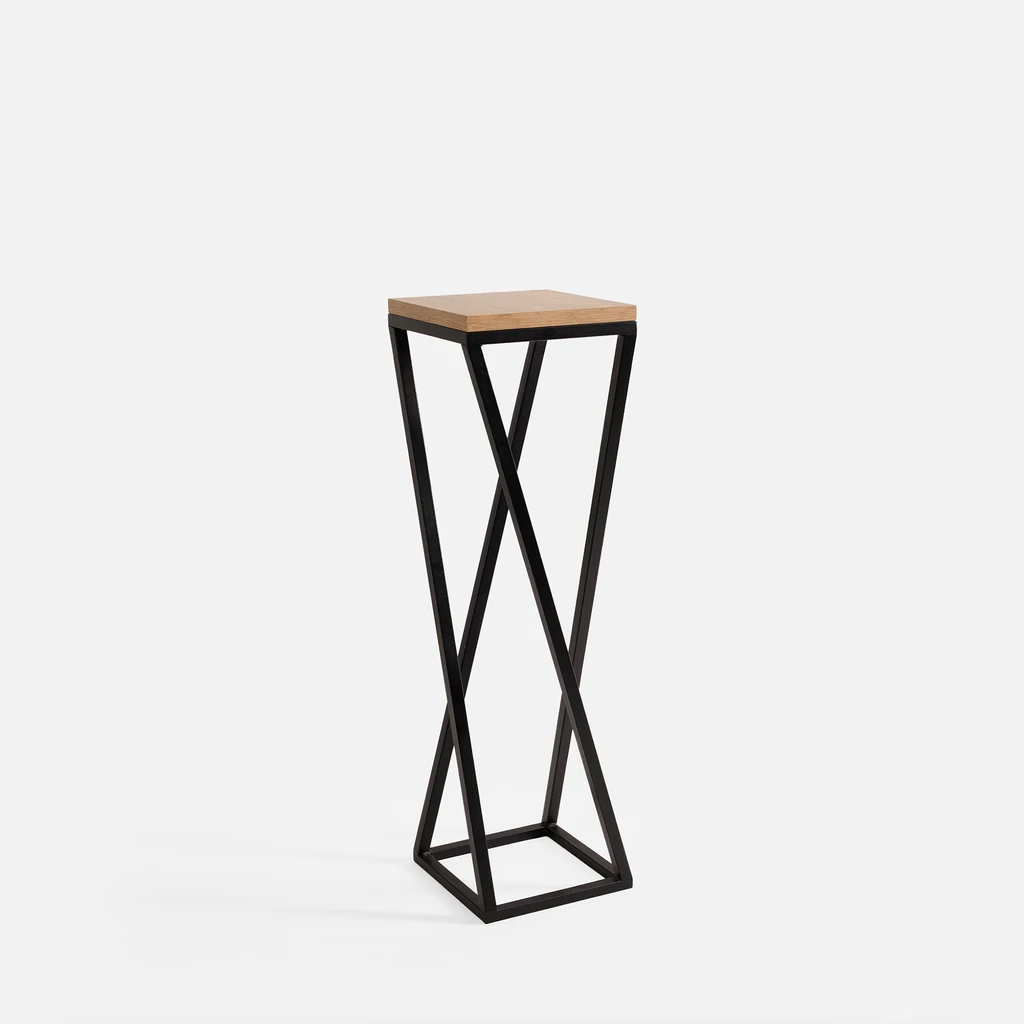 Loftový stojan na kvety, čierny dub LESCAR XS 47 cm