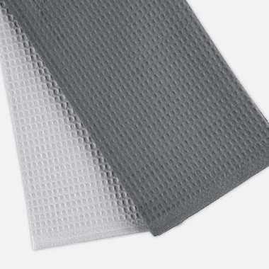 Súprava 2 kuchynských utierok sivo-tmavosivá 50x70 cm