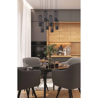 Závesné svietidlo FALCON 8 lišta čierna