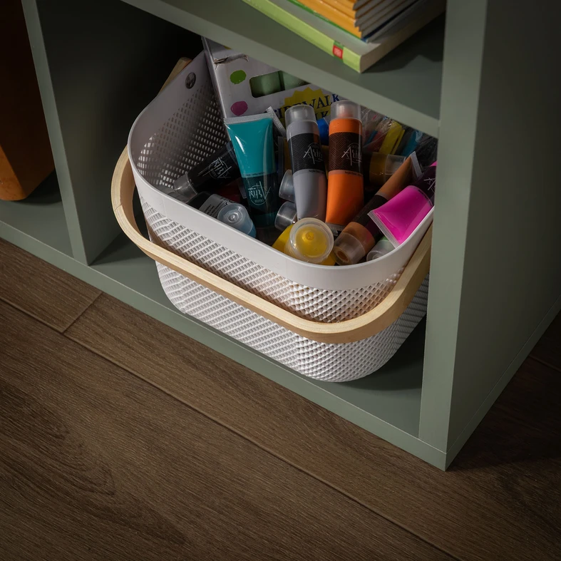 Koszyk metalowy do przechowywania biały 25x24x18 cm do przechowywania.