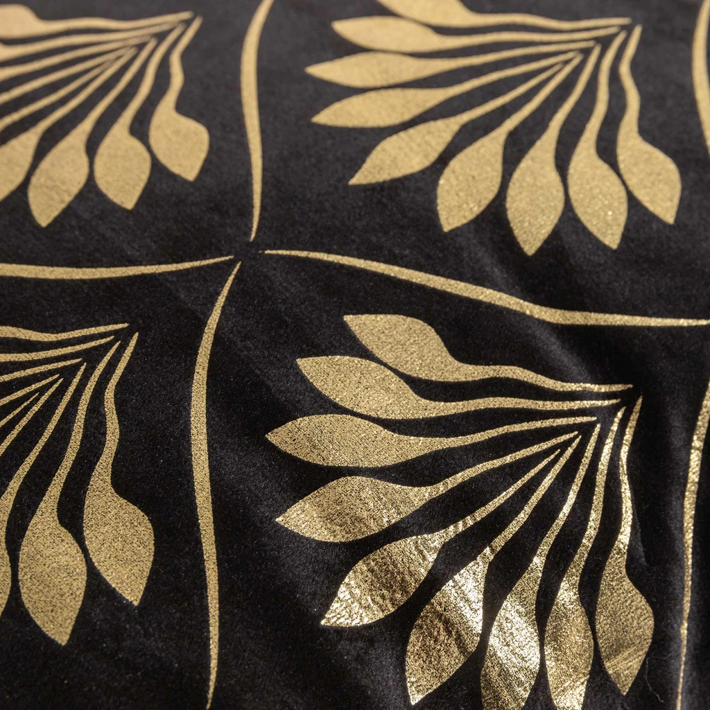 Czarna dekoracyjna poszewka w stylu art deco