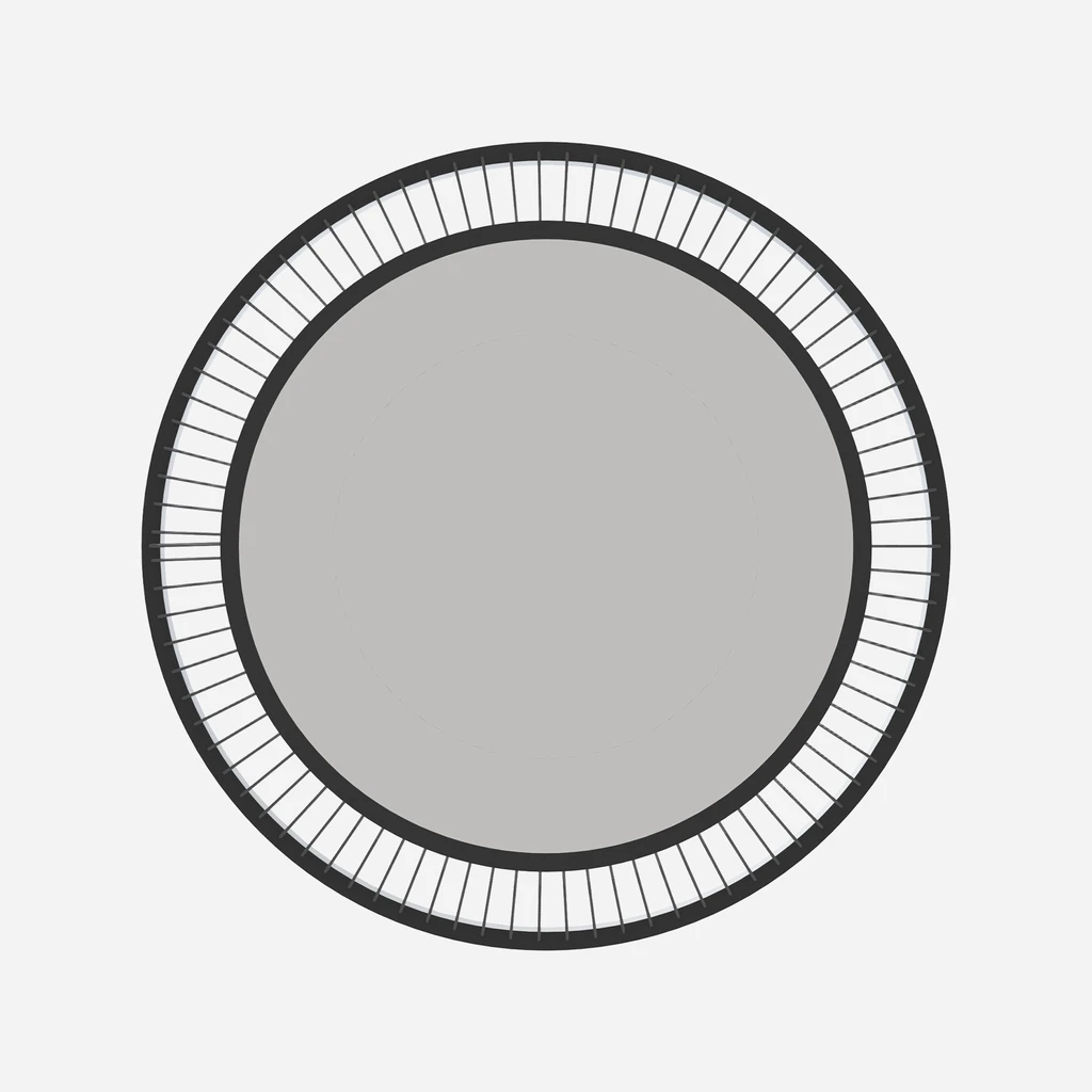 Lampa BALU posiada wbudowane podświetlenie LED, a jej średnica wynosi 60,5 cm.