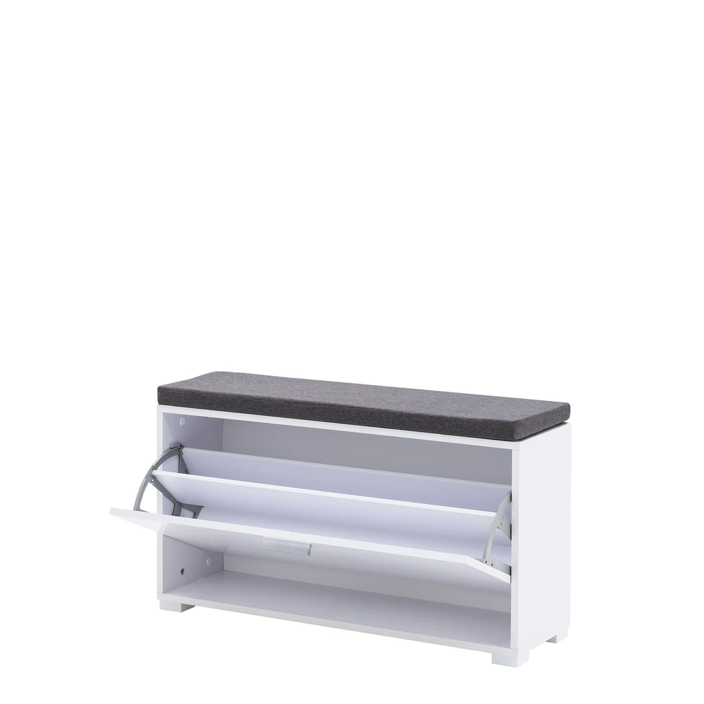 Skrinka na obuv so sedadlom 1K BIELA