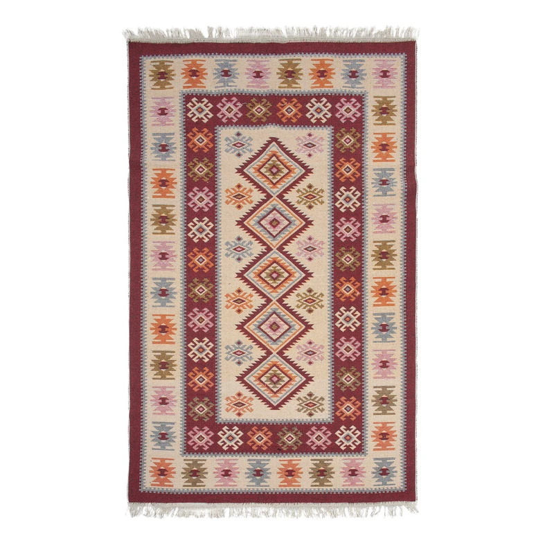 Koberec tmavočervený ALBORG KOSOŠTVORCE 120x180 cm