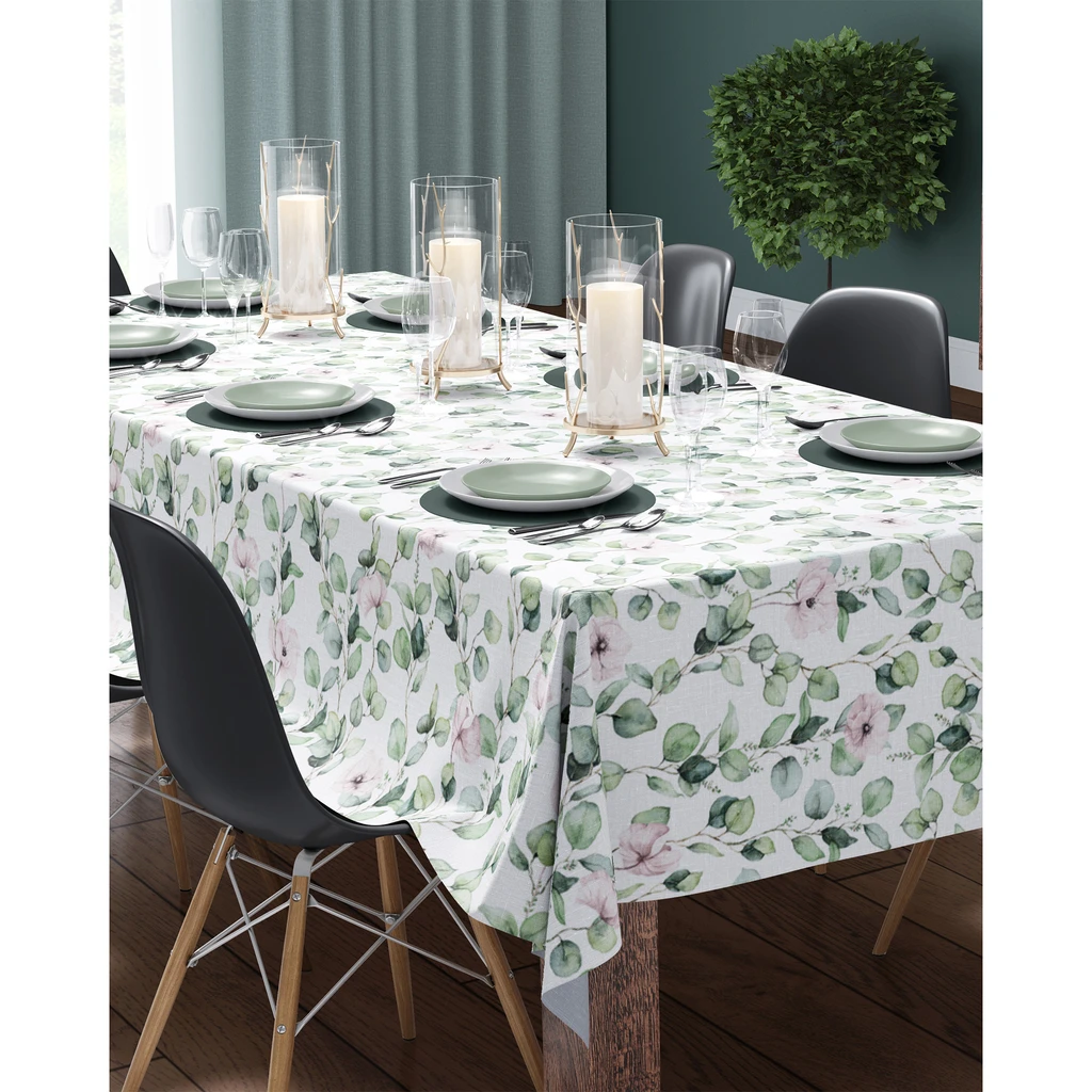 Obrus so zelenými kvetmi 110x160 cm