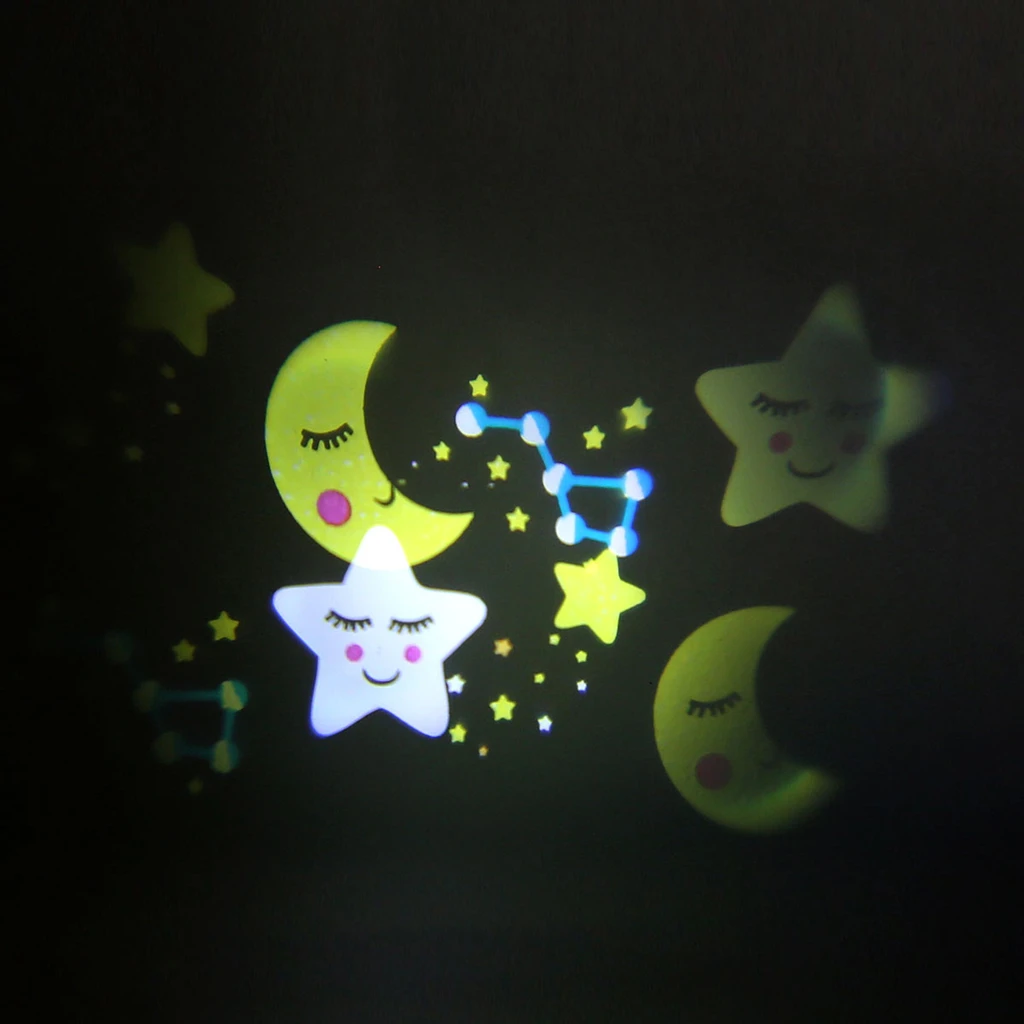 Detská nočná lampa s projektorom obrázkov, bielo-šedá