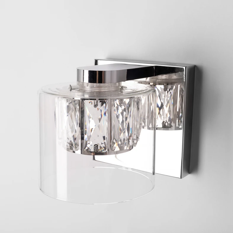 LED nástenné svietidlo strieborné GEM