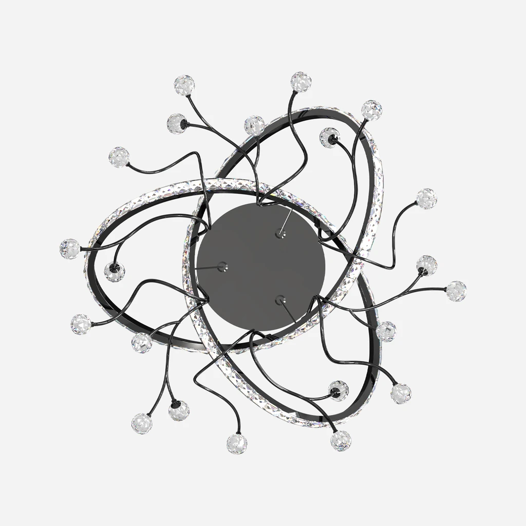 Závesné LED svietidlo s diaľkovým ovládaním MAIA čierne chróm