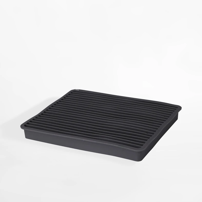 Prostokątna czarna tacka do lodu