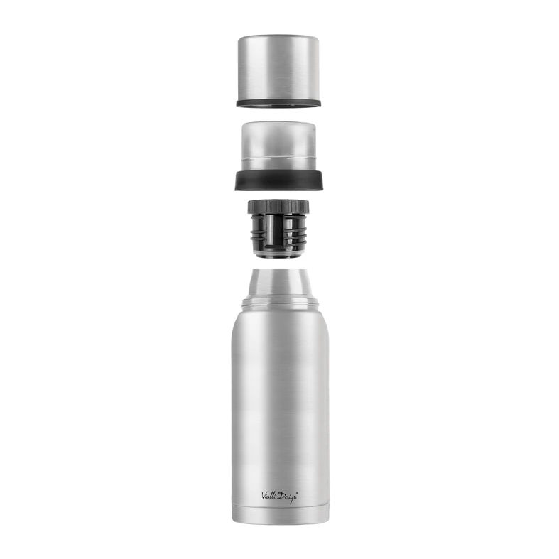 Termoska s 2 hrnčekmi strieborný FUORI 1 l