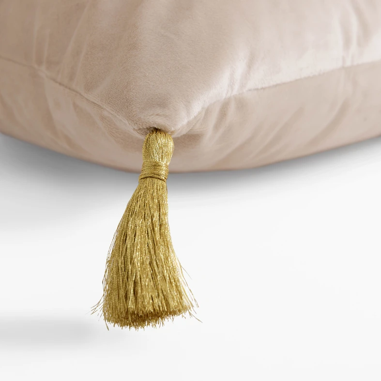 Poszewka welurowa ze złotą palmą