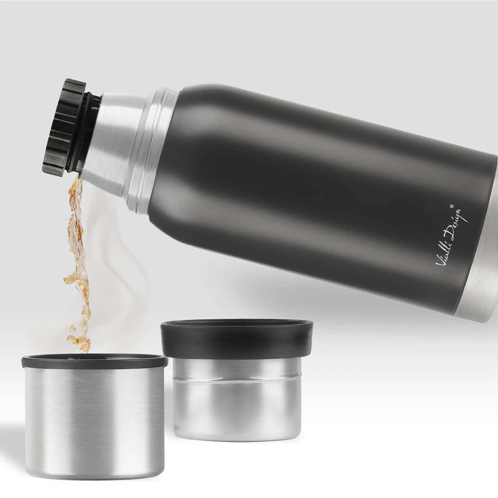 Termoska s 2 hrnčekmi grafit FUORI 1 l