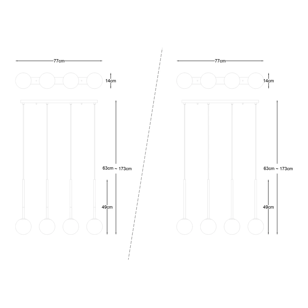 Lampa ARCTURUS posiada oprawę dla 3 żarówek LED typu G9 o mocy maksymalnej 4W.