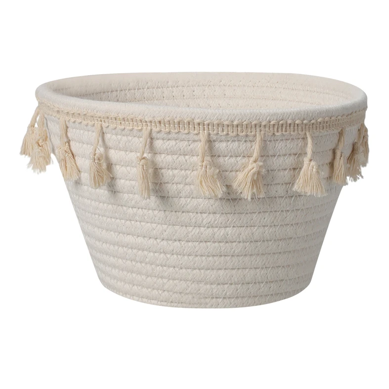 Pletený košík v štýle boho MIX 22x14 cm